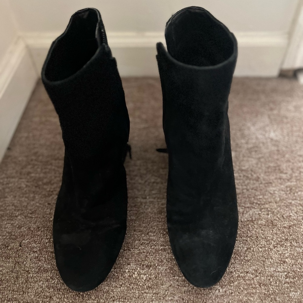 Sam Edelman black suede boots ankle